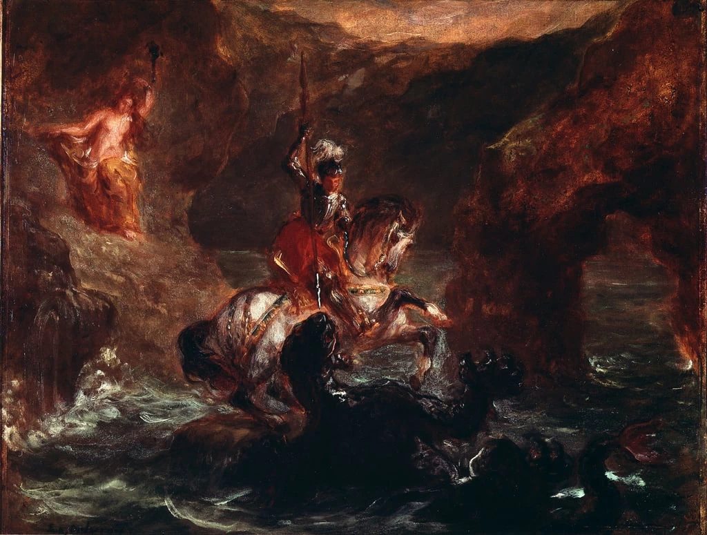San Giorgio che combatte il drago o Perseo mentre consegna Andromeda, 1847 - Louvre, Parigi
